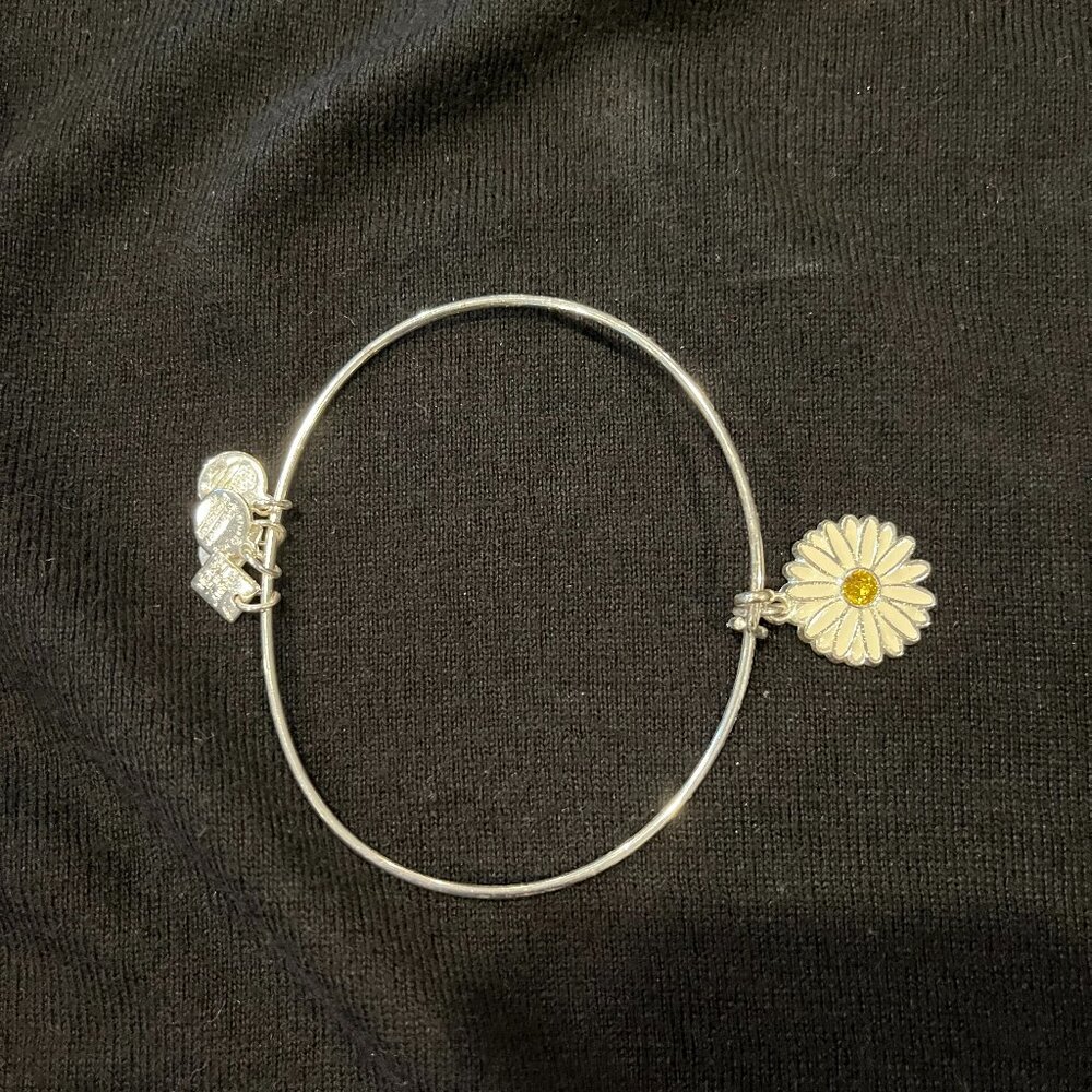 Alex and Ani Silver Daisy Bracelet. Like New
